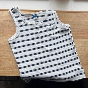 Old Navy Black and White Striped Kids Tank Top